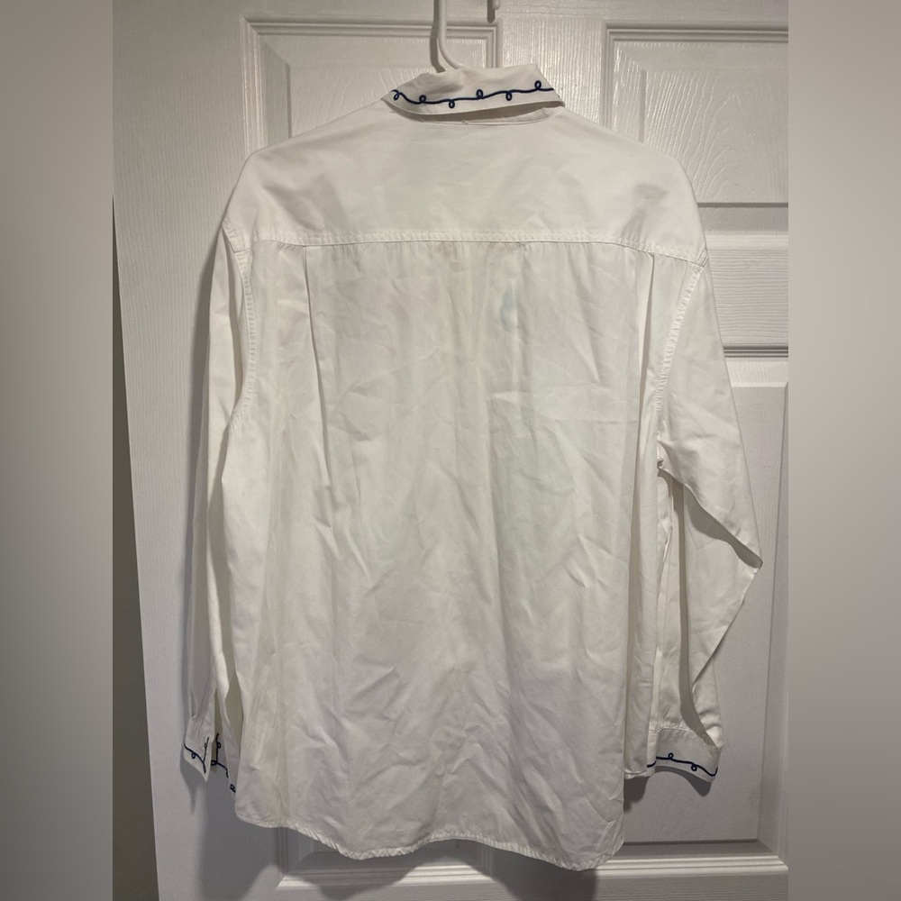 Vintage Northern Reflections Embroidered Cat Button-Down Shirt L - Picture 7 of 7